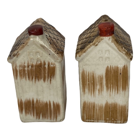 Vintage Ceramic Outhouse Salt and Pepper Shakers “I'm Fulla S, I’m Fulla P” - Picture 6 of 13